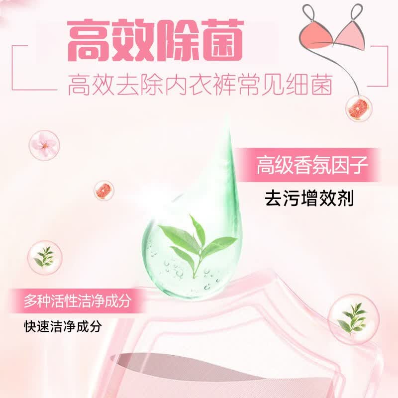 亮晶晶内衣内裤洗衣液 去污渍去血渍 手洗内衣内裤清洗液 【除菌率99.9%放心穿】500g*2瓶