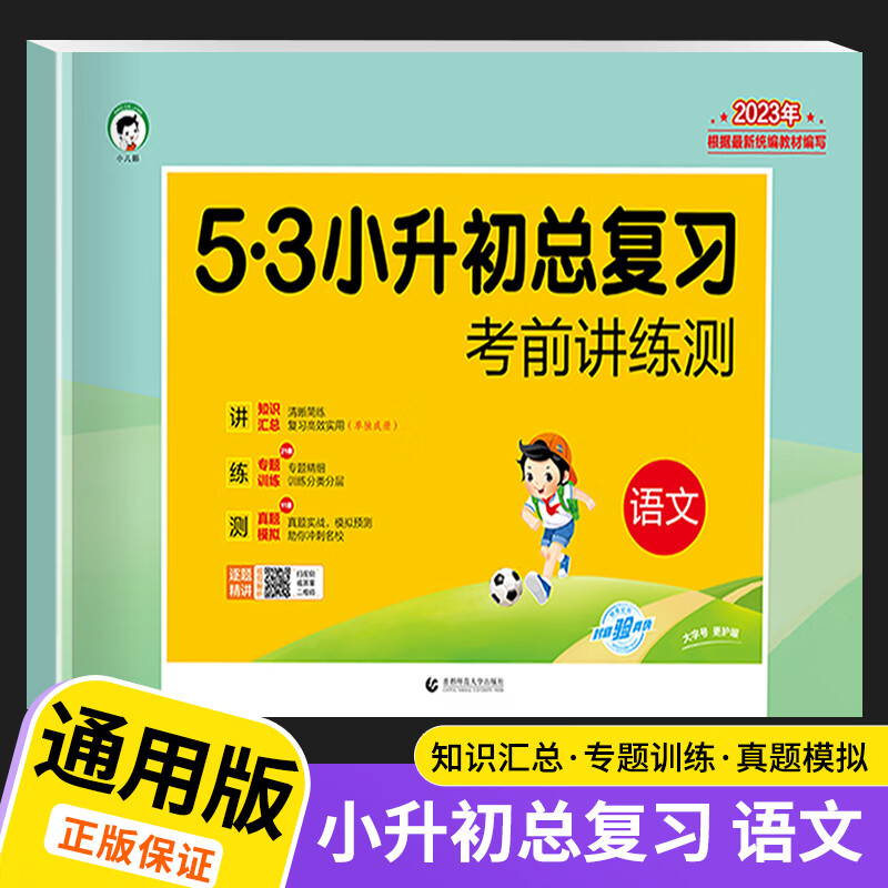 53小升初系统总复习2023全套语文数学英语人教版小学六年级下册试卷天天练同步专项训练5.3练习资料五三名校 小升初总复习-语文 小学升初中