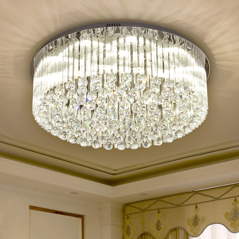 爱邦仕 客厅水晶灯led长方形复式楼别墅大厅灯酒店工程楼盘接待厅吸顶