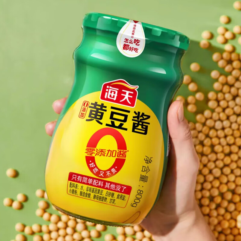 海天黄豆酱800g蘸葱拌面调料酱下饭酱大酱豆瓣酱 海天黄豆酱 800g/瓶
