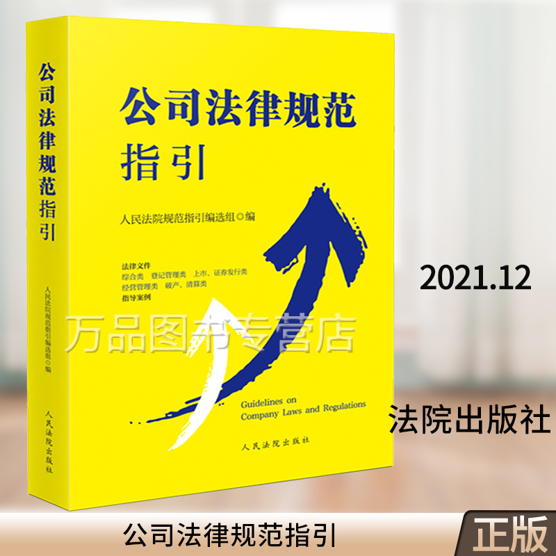 2022新书 公司法律规范指引 民商事公司案件审判法律法规司法解释指导案例 审判实务 法律实务操作 人民法院出版社 9787510934018