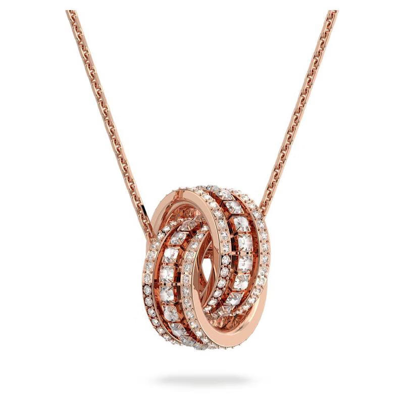 swarovski 施华洛世奇 further 环环相扣时来运转运珠项链 双环锁骨链