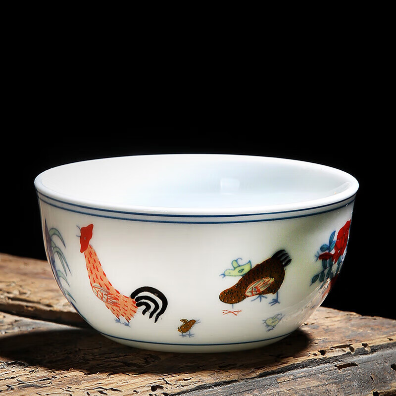 星曌大公鸡陶瓷杯 鸡缸杯茶杯单个陶瓷茶碗老板杯复古日式家用茶具 鸡