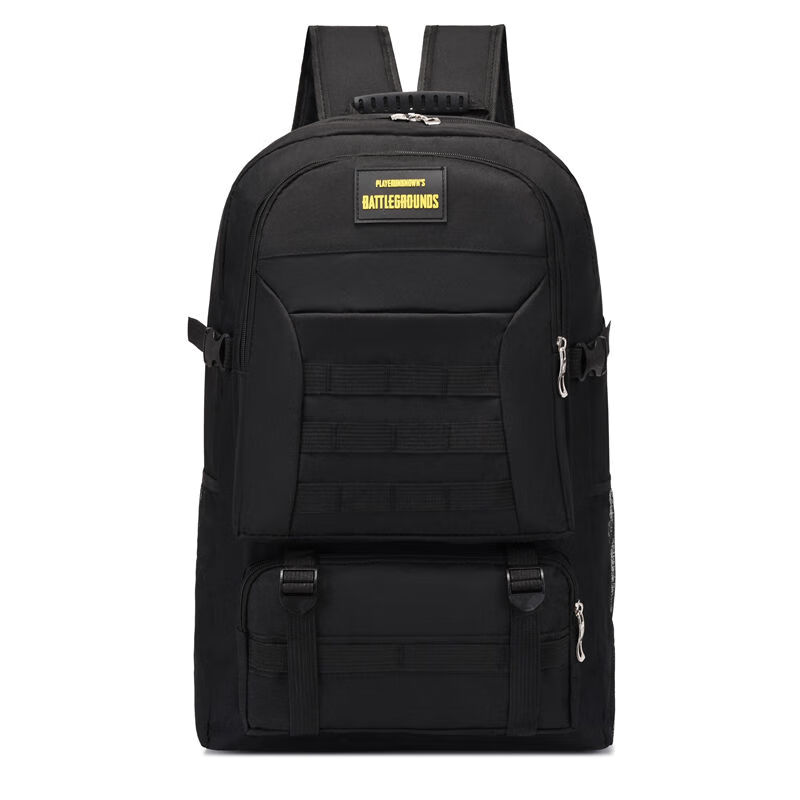 唐晓笙55l新款书包女高中生大容量背包男旅行休闲商务双肩包 黑色