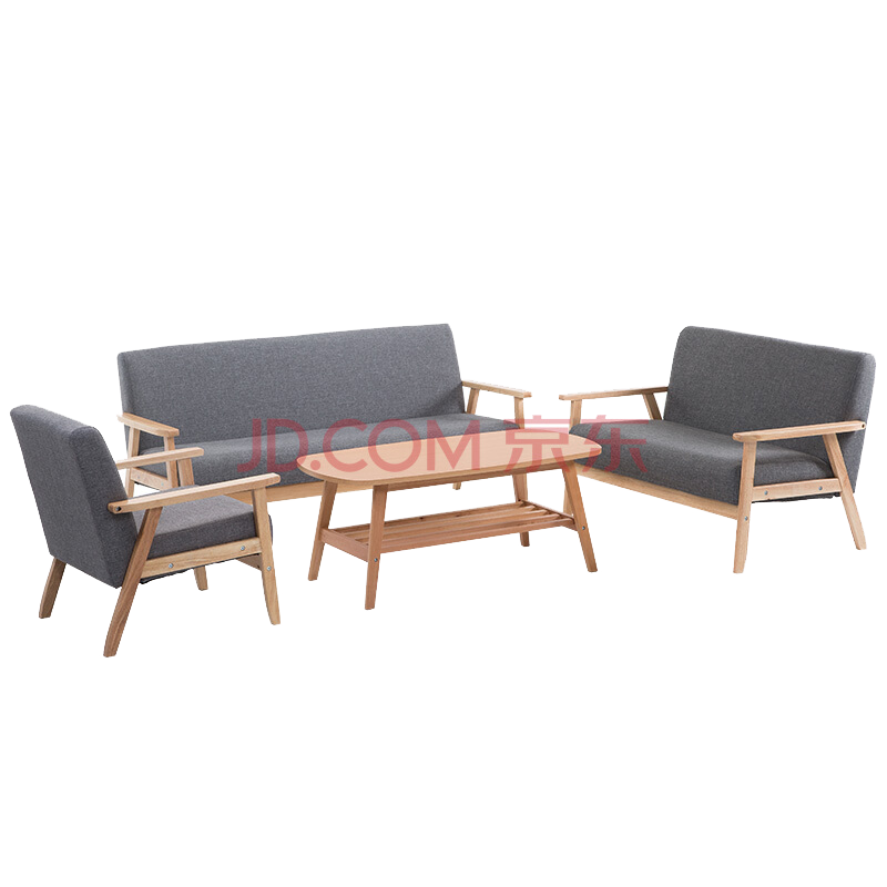 田门前 小户型简约现代布艺沙发日式单人简易办公室沙发椅北欧双三人组合h 浅绿PU 单人(加厚+可拆洗)