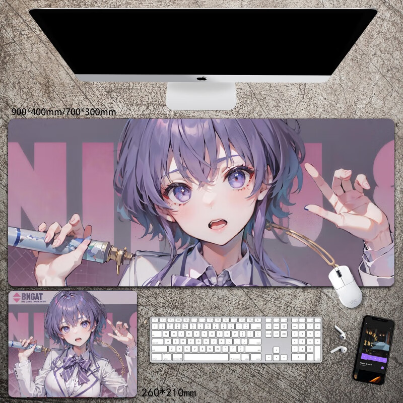 女主的养成方式鼠标垫 动漫二次元超大鼠标垫电脑办公桌垫 冰堂美智留