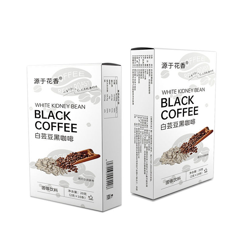 白芸豆黑咖啡0糖0脂肪美式速溶无糖咖啡粉低脂阻断 白芸豆黑咖啡5盒基础装