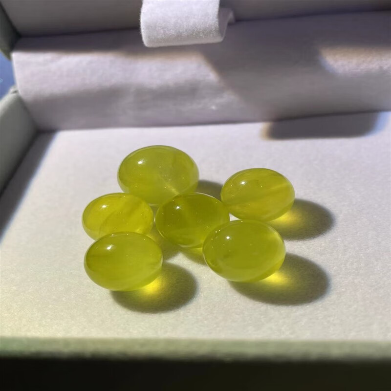 彩陌天然金葡萄石散珠收藏配珠串珠串饰水晶多宝文玩水晶散珠单珠配饰