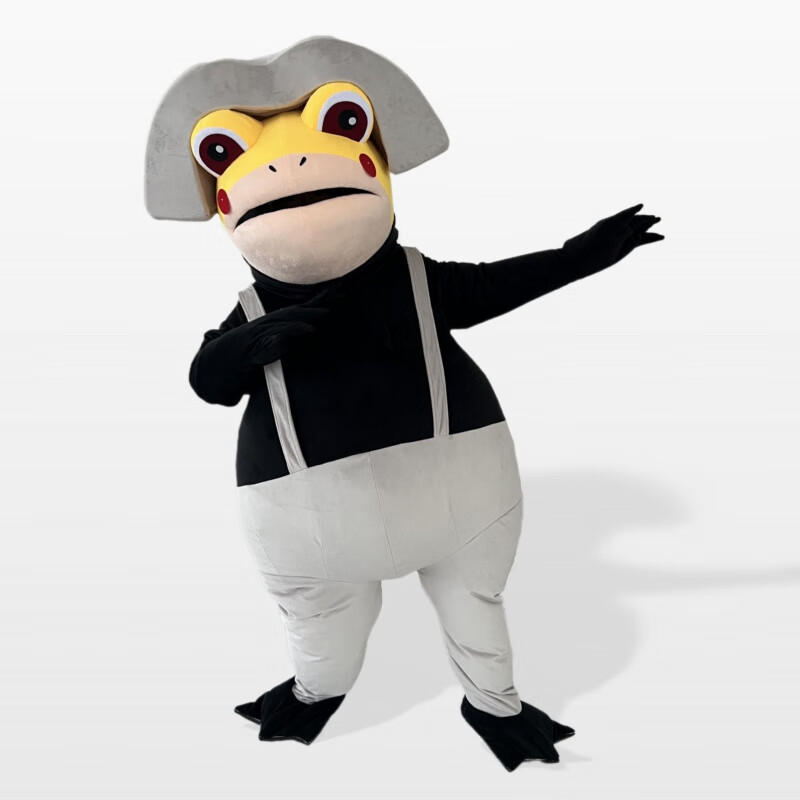 绿野客网红青蛙衣服蛙你太美卡通人偶服网红孤寡青蛙充气人偶服背带坤