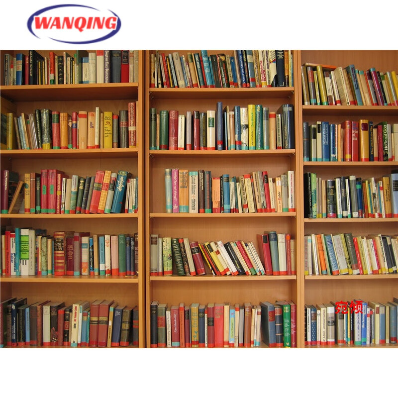 书架背景布 直播背景图装饰3d新款抖音快手直播主播背景布3d室内 桔