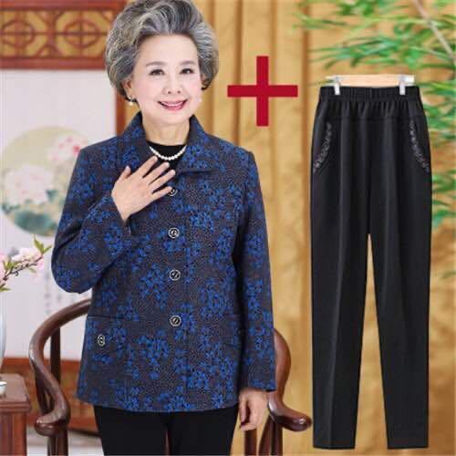 【精选】中老年女装春秋装老年人衣服女妈妈春装上衣50岁以上奶奶宽松