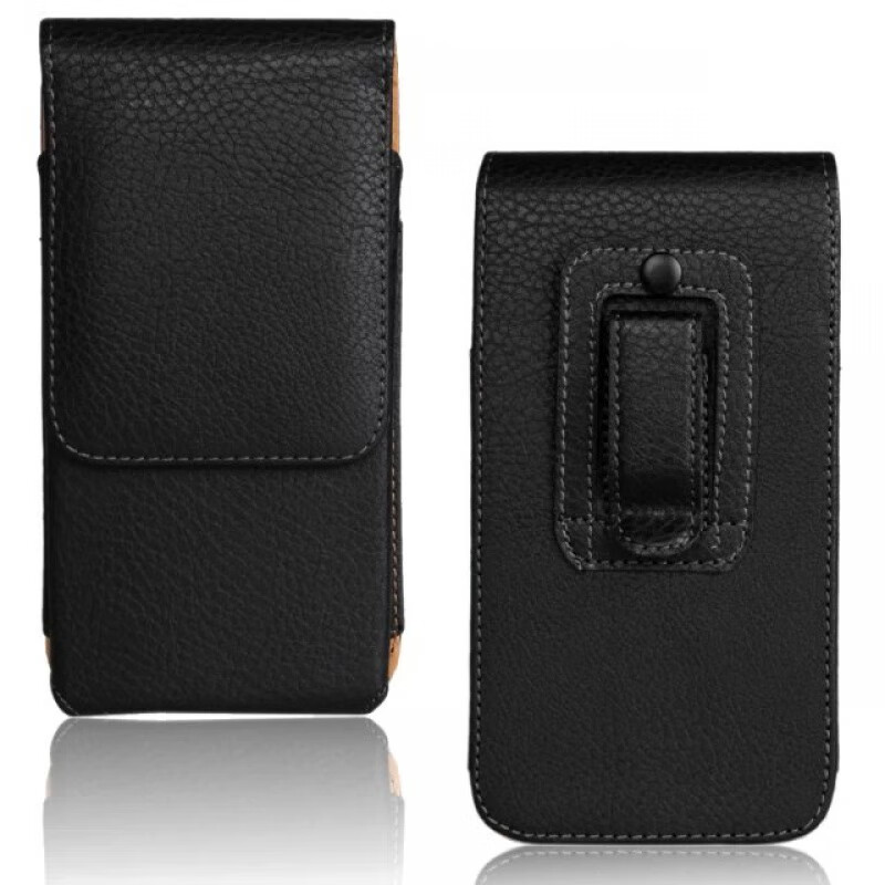 COOSKIN手机包腰包通用型可穿皮带挂腰适用皮套挂腰包保护套挂腰间 5.5-6.2寸 荔枝纹