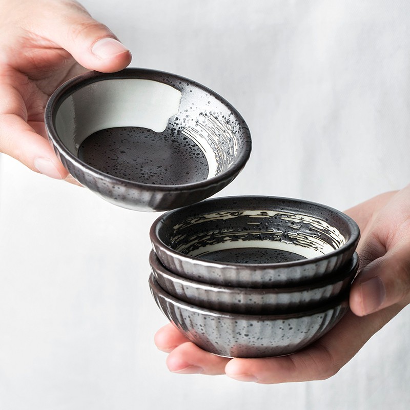 inscription 点心碗碟组合陶瓷调味碟凉菜碟家用餐厅用点心碟 白墨迹3