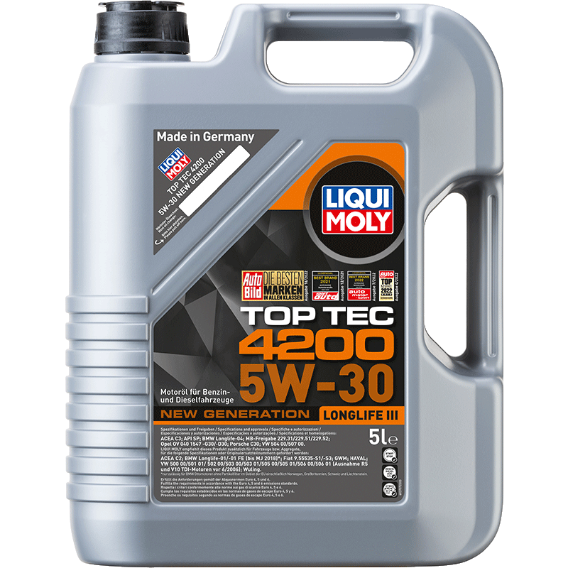 LIQUI MOLY 力魔 顶技4200 5W-30 SN级 全合成机油 5L