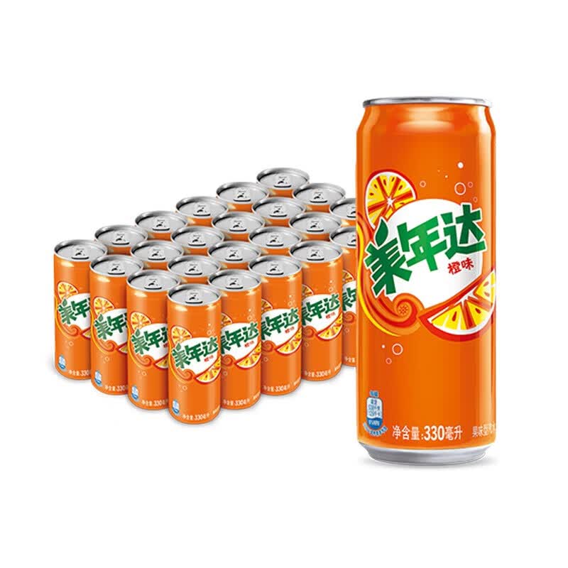 百事可乐美年达可乐 Mirinda 橙味汽水 碳酸饮料 细长罐330ml*24听 属于什么档次？