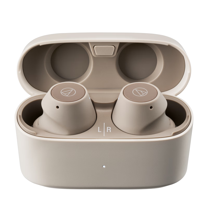 鐵三角CKS30TW+ 真無線降噪藍(lán)牙耳機(jī) 入耳式音樂重低音防水 兼容蘋果手機(jī) 米色