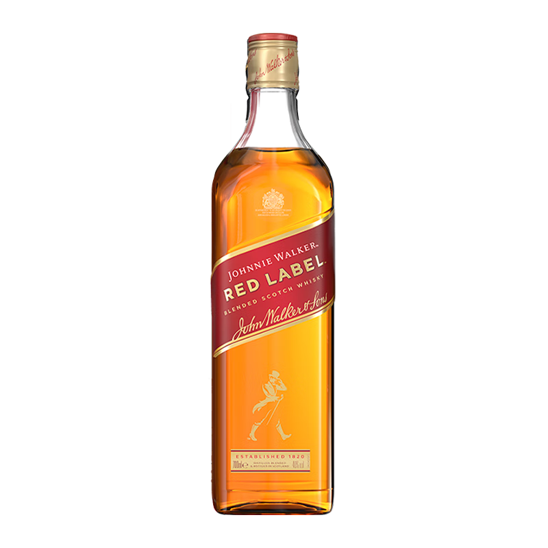 尊尼獲加（JOHNNIE WALKER）洋酒 紅方紅牌700ml 蘇格蘭調和型威士忌無(wú)盒