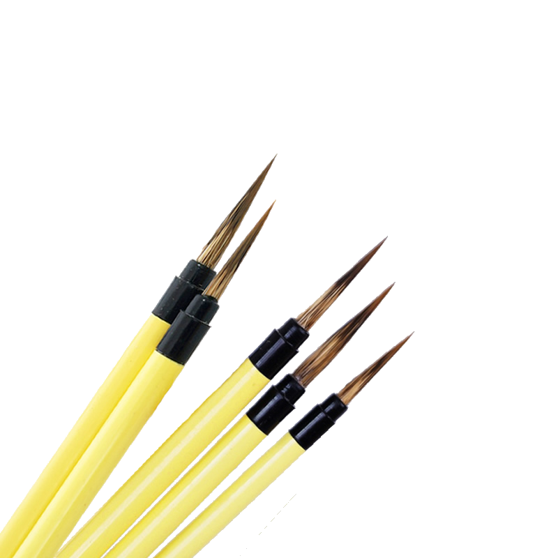 勾线用笔 细线描边笔大中小号3支装 文房四宝 鼠须勾线笔大中小3支