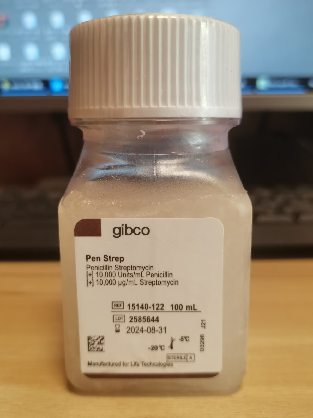 gibco双抗15140-122青霉素链霉素溶液(10000u/ml)100ml15140122