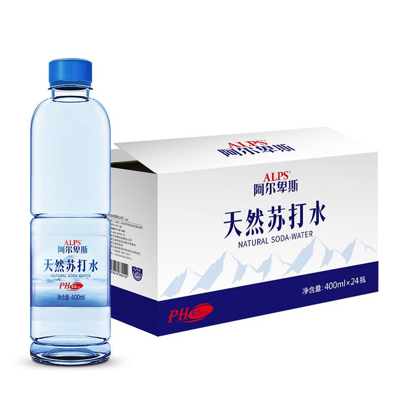 阿尔卑斯天然苏打水价格走势，400ml*24瓶销量领先