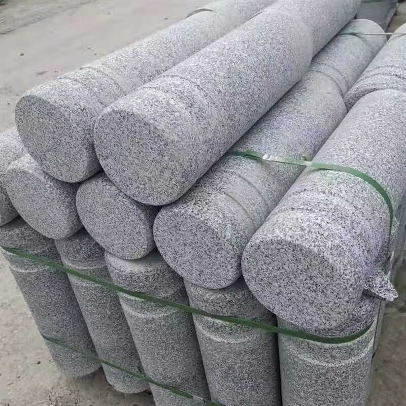 定制挡车石柱桩圆柱花岗岩石凳方凳墩子防撞大理石阻车挡路石适配