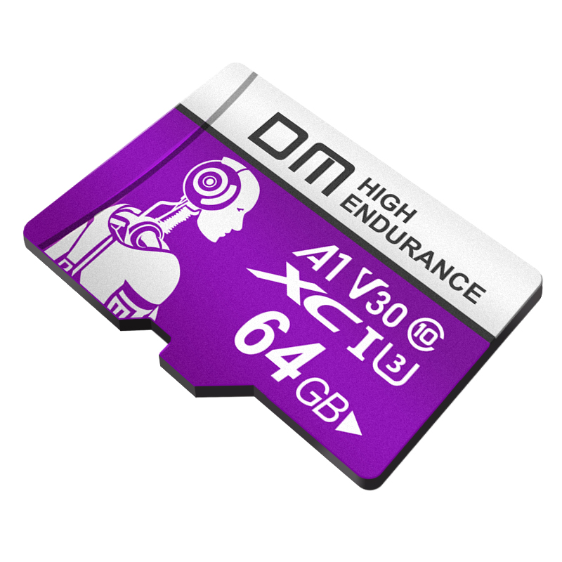 大迈（DM）64GB TF（MicroSD）存储卡 C10 机械师系列监控卡 读取100MB/s 摄像头专用高速内存卡（紫色）