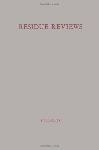 预订 residue reviews/rueckstandsberichte