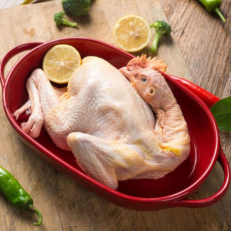 农家土鸡三黄鸡跑步鸡走地鸡笨鸡整鸡新鲜鸡肉 约700g/只 整只装