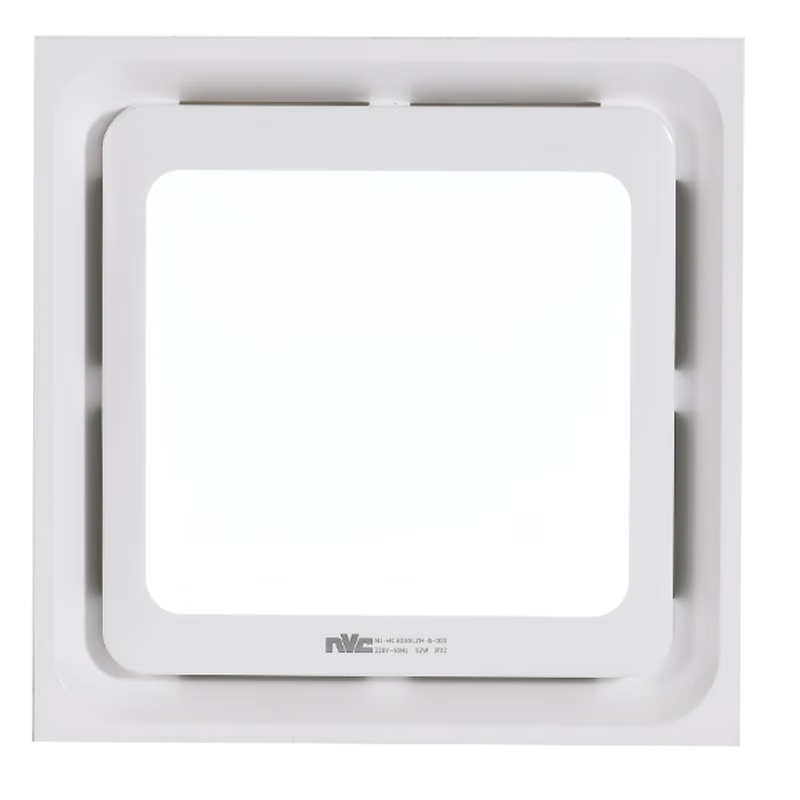 雷士照明（NVC）排气扇排风扇换气扇 集成吊顶 卫生间浴室厨房大功率换风 300*300 白色 换气40w+照明12w100013136055