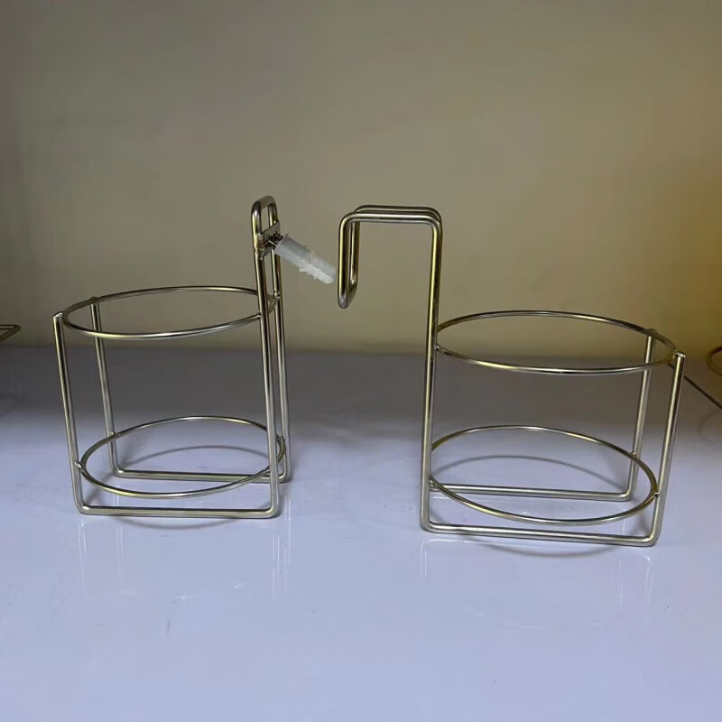 利器盒架子带盖桶放置架支架桌面架子翻盖挂架圆形利器盒圆形挂架固定