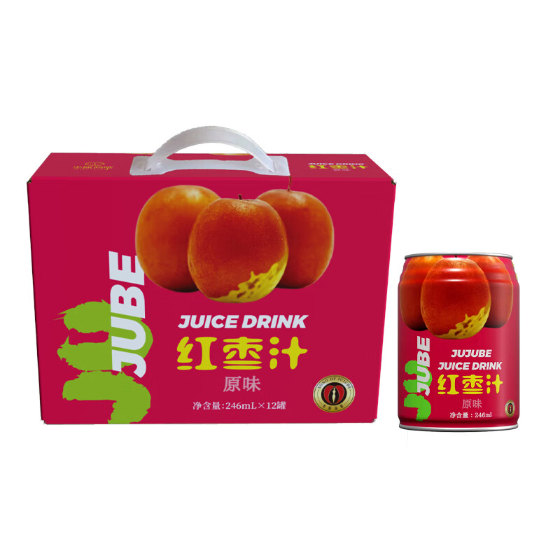 枣原高歌红枣饮料红枣汁天然果汁饮品营养早餐益气消水肿养胃246ml*12
