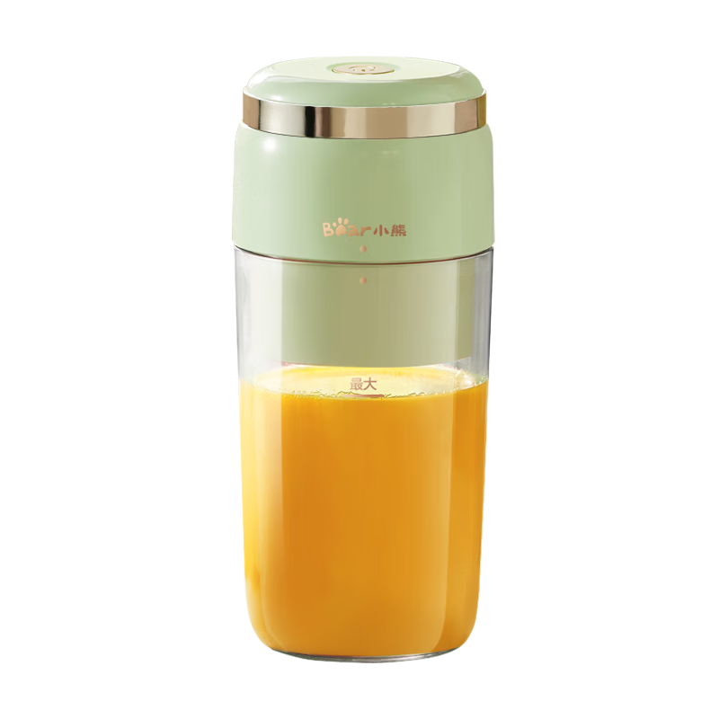Bear 小熊 榨汁杯 家用便携式榨汁机 水果蔬果汁机 秒碎冰打汁机 充电迷你小型果汁杯 LLJ-E03F1