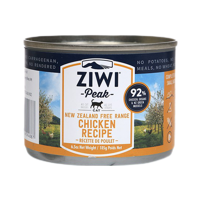 ZiwiPeak猫罐头 新西兰进口成幼猫宠物主食罐头185g 鸡肉 罐