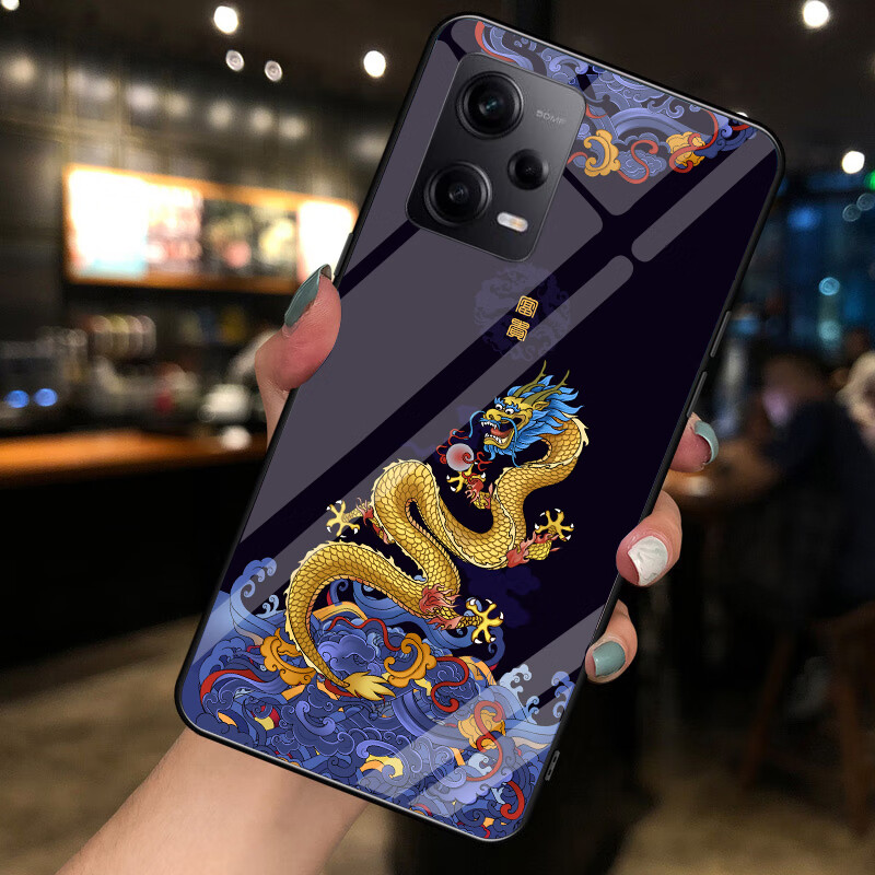 梦逸轩小米redmi note12探索版玻璃壳红米n0te12潮流版手机壳全包软