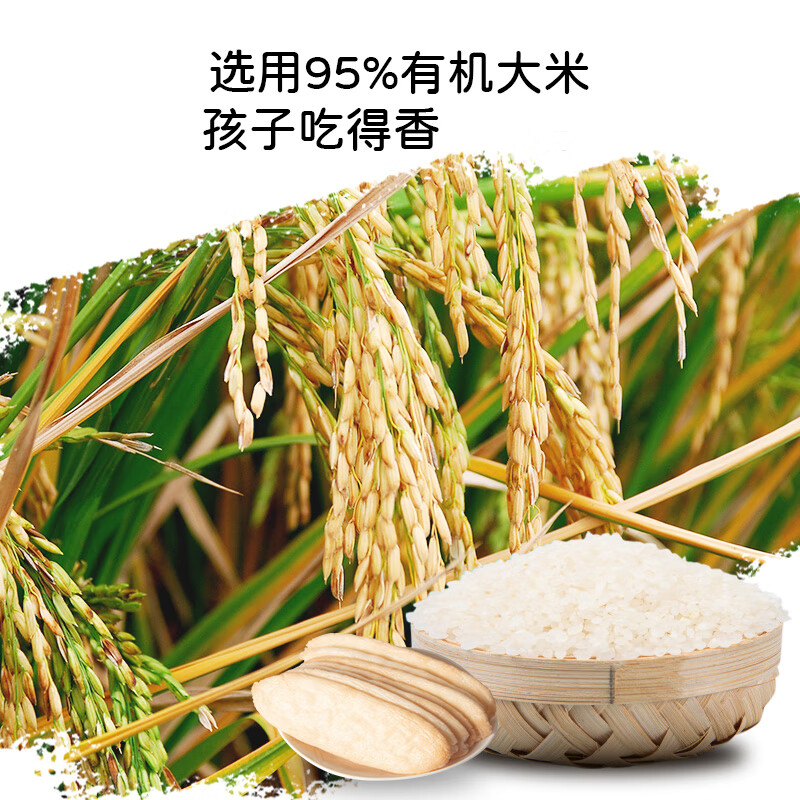 巧莱宝有机米饼50g 入口易化 原味水果蔬菜味儿童小零食 磨牙饼干 水果味*1盒