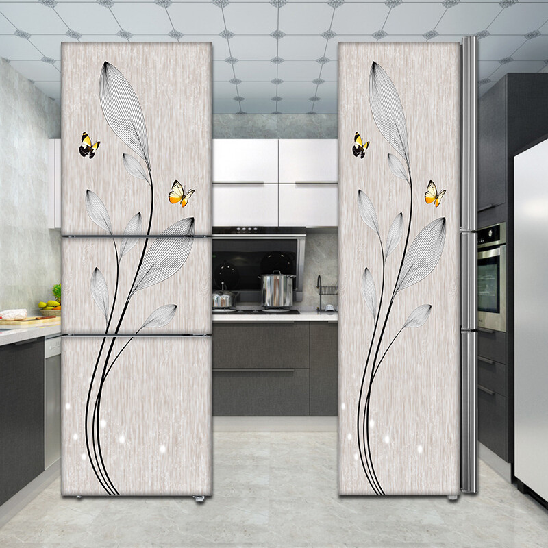 槿致冰箱侧面贴纸 冰箱门贴画水自粘装饰贴纸旧冰箱全贴翻新双开冰箱
