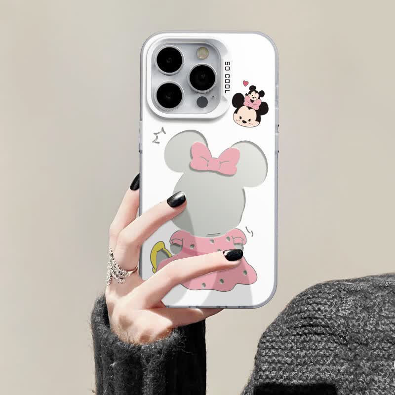 魔杰伦卡通米奇米妮背影适用于苹果iphone15promax手机壳14pro男女15