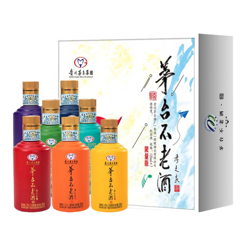 53度 小酒源自1984【中秋送礼】 不老酒炫七彩125ml *7礼盒装