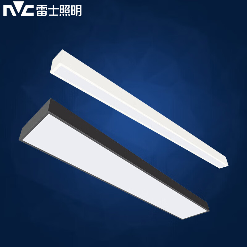 雷士照明（NVC)LED吊线平板灯   吊装灯盘  NLED4912M 24W 5700K 明装线型灯 黑白两色可选