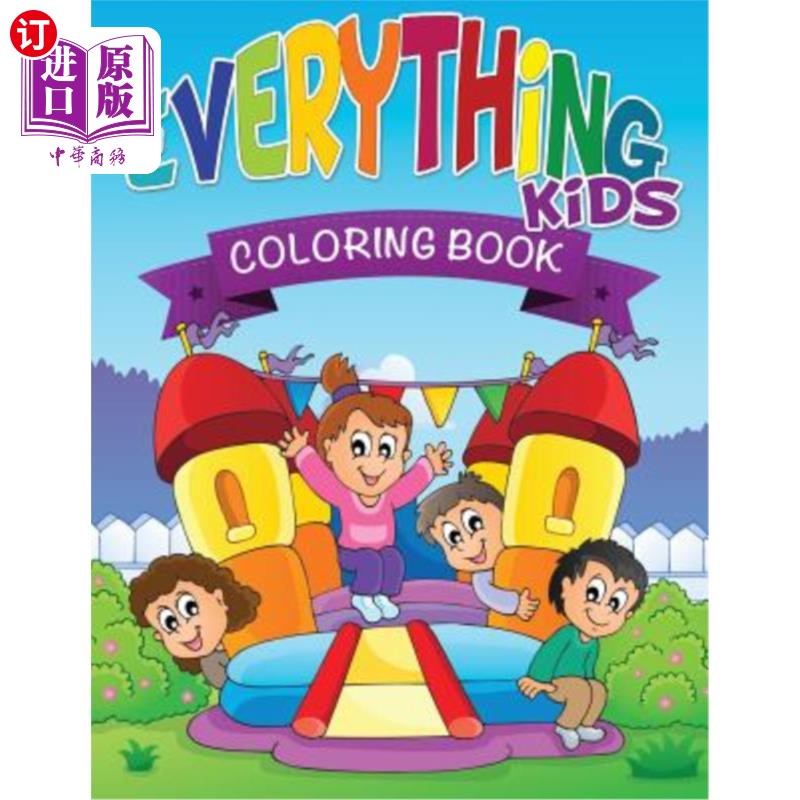 海外直订everything kids coloring book 孩子们给书上色的东西