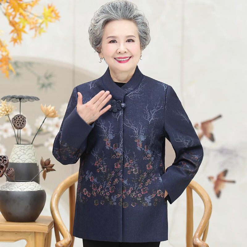 朦胧杏妈妈生日礼物60岁70岁衣服 中老年人春秋装女外套婆婆老人姥姥