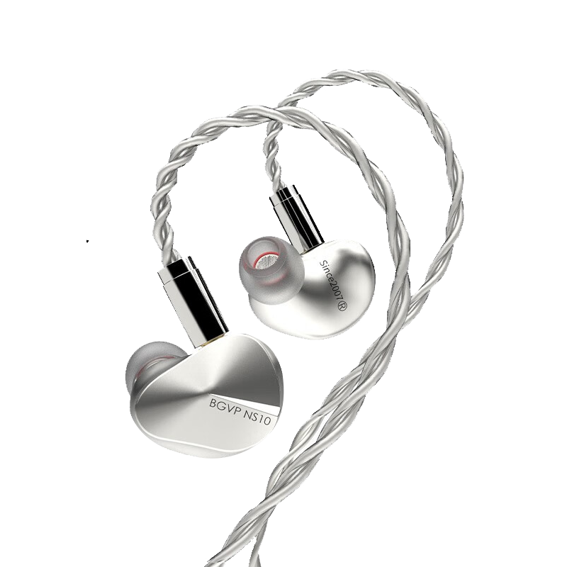 BGVP NS10 入耳式绕耳式圈铁有线耳机 极光银 3.5mm