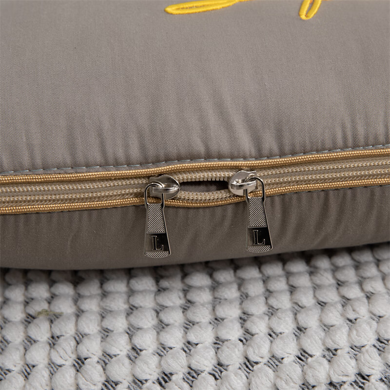 恒源祥 抱枕被子 A类空调抱枕被简约多功能宿舍午睡可水洗靠垫抱枕 时尚-咖色【全棉抗菌】 中号45*45展开120*160cm