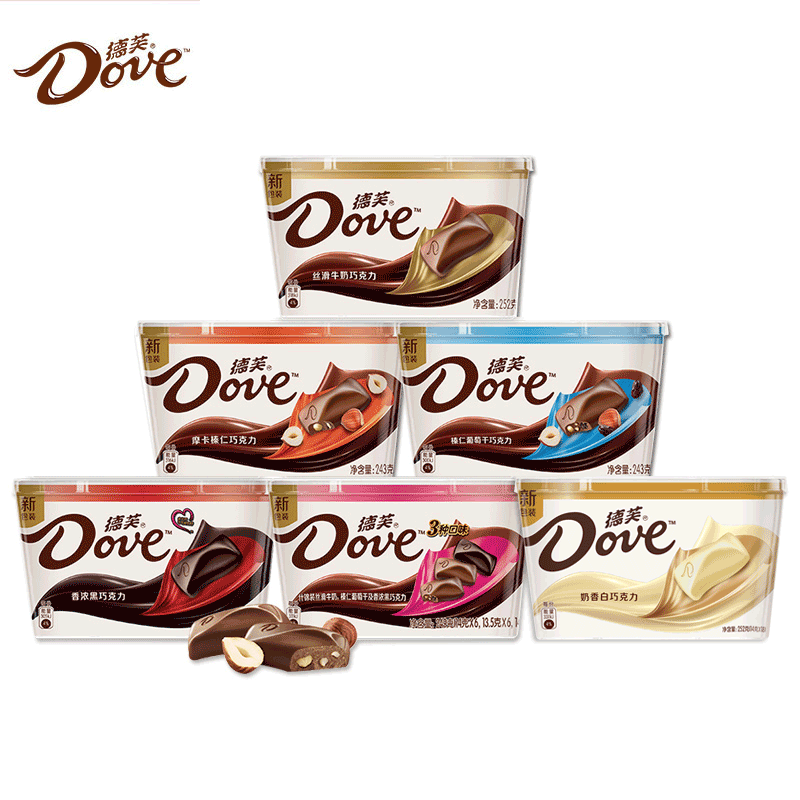 德芙(dove)巧克力252g*1碗装情人节零食圣诞节礼物糖果零食 252g*1碗