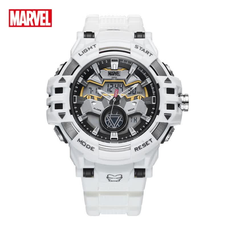 漫威(marvel)联名钢铁侠电子手表中学生高中初中运动防水青少年男表