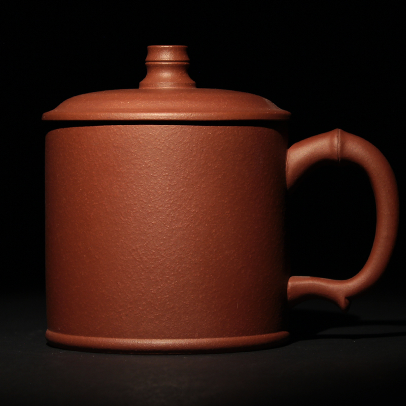 鲍鼎泰 紫砂茶杯陶瓷杯主人杯办公商务情侣水杯带盖子套装 男女 竹韵杯