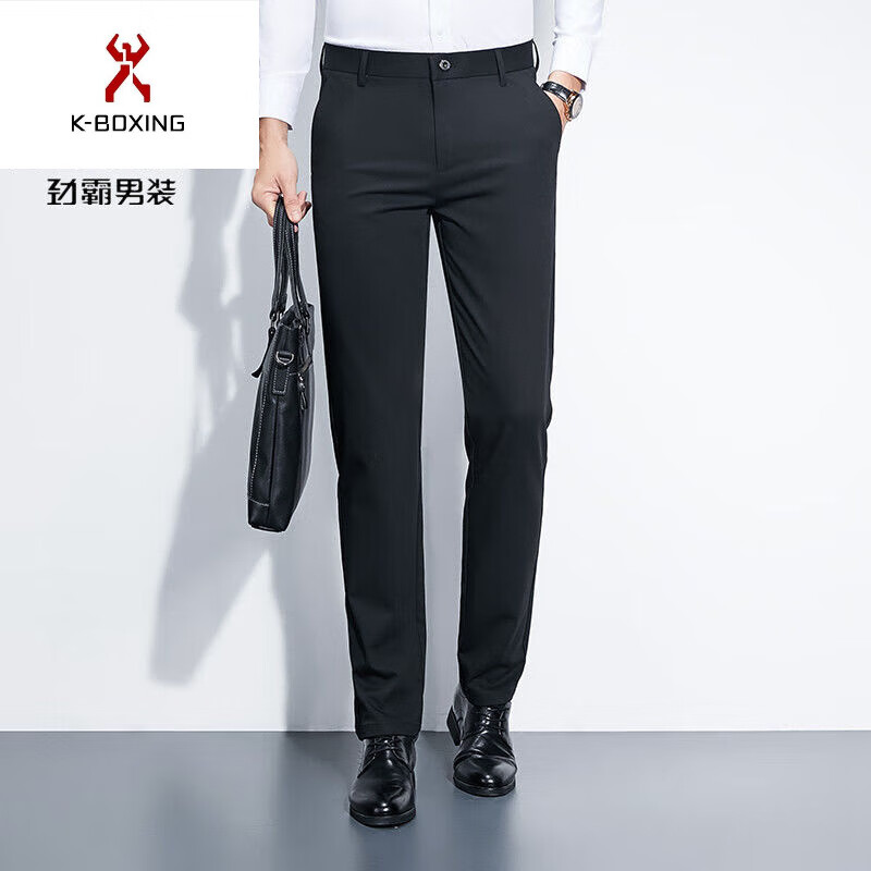 劲霸男装(k-boxing)品牌劲休闲西裤男士裤子时尚休闲男装薄款弹力男裤