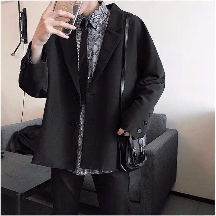 定将适合高中生大学生男生早春穿的ins痞帅西服男春季小西装男生休闲