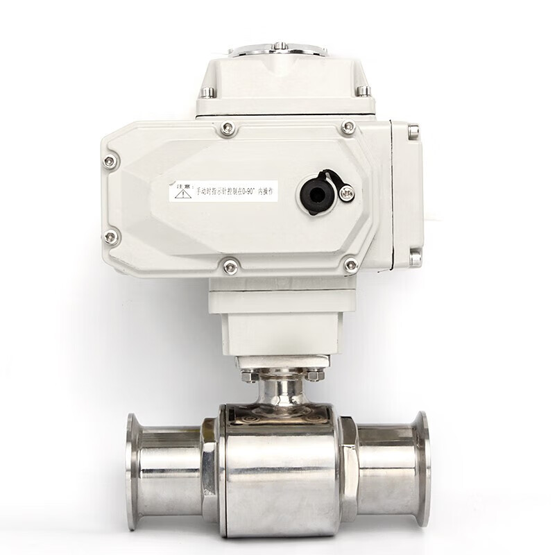 卫生级304不锈钢快接电动球阀阀门q981f快开卡箍式快装直通式球阀 dn