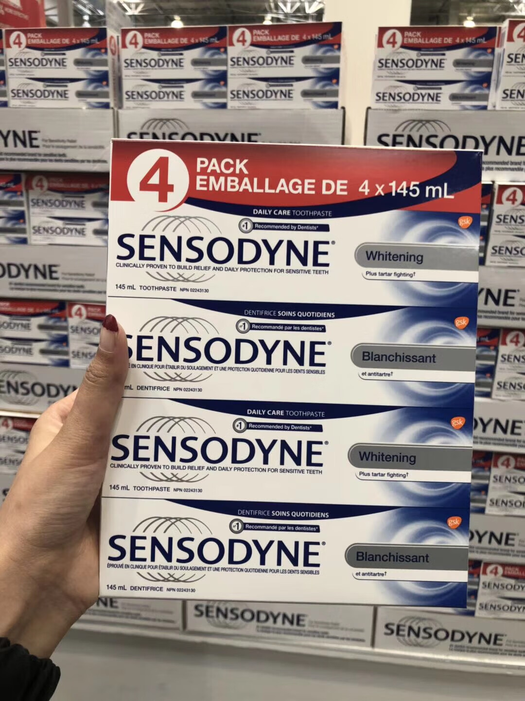 加拿大sensodyne舒适达牙膏1支装美*白牙齿145ml 145克单支